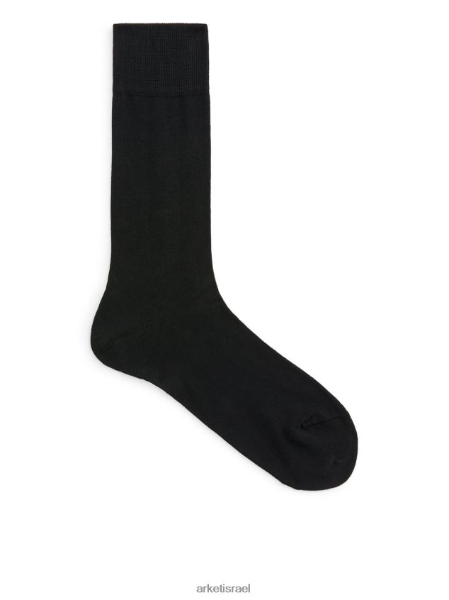 ARKET גרבי כותנה רגילות שָׁחוֹר אֲנָשִׁים 4TL8F1237 הַלבָּשָׁה