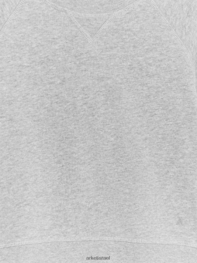 ARKET סווטשירט כותנה מלנג' אפור ילדים 4TL8F1444 הַלבָּשָׁה