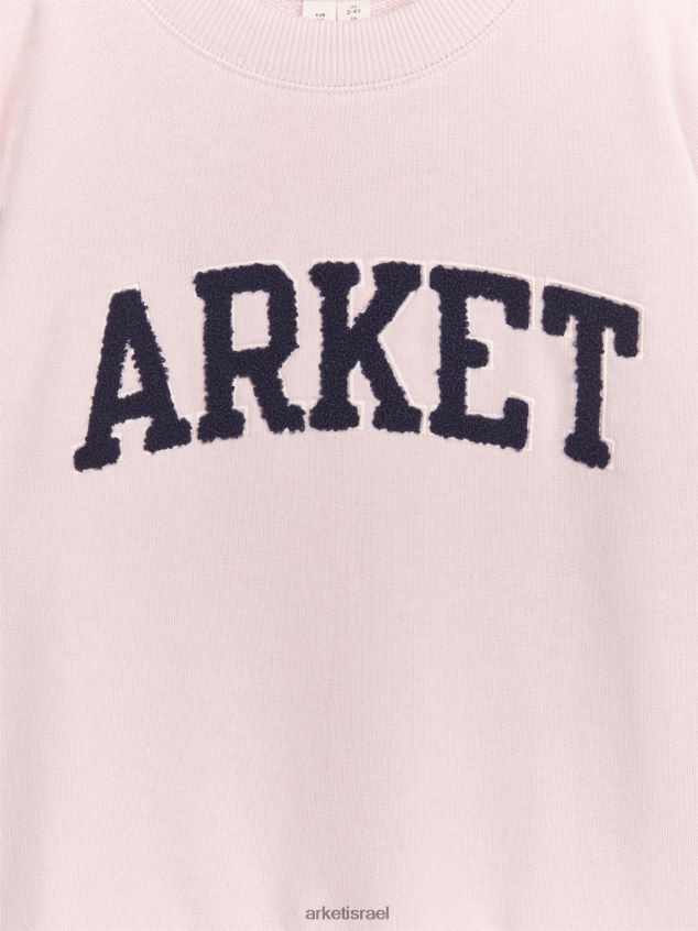 ARKET סווטשירט לאוניברסיטה ורוד חיוור ילדים 4TL8F1521 הַלבָּשָׁה