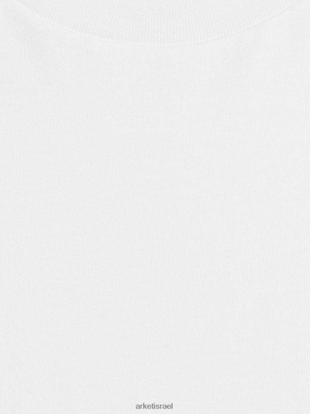 ARKET חולצת טריקו עם צווארון לָבָן ילדים 4TL8F1532 הַלבָּשָׁה