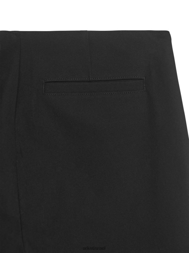ARKET מכנסיים נמתחים מכותנה שָׁחוֹר נָשִׁים 4TL8F223 הַלבָּשָׁה
