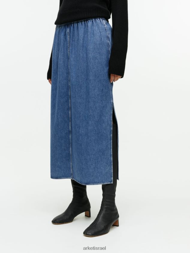 ARKET חצאית ג'ינס מקסי כְּחוֹל נָשִׁים 4TL8F248 הַלבָּשָׁה