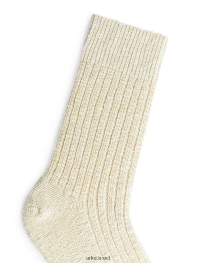 ARKET גרביים סריג שמנמן אוף-ווייט אֲנָשִׁים 4TL8F579 הַלבָּשָׁה