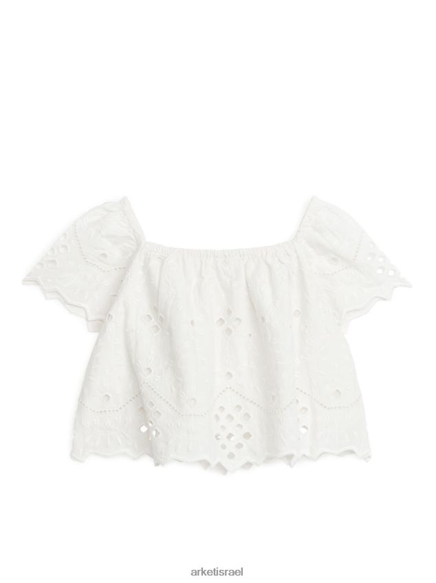 ARKET חולצת broderie anglaise לָבָן ילדים 4TL8F1456 הַלבָּשָׁה