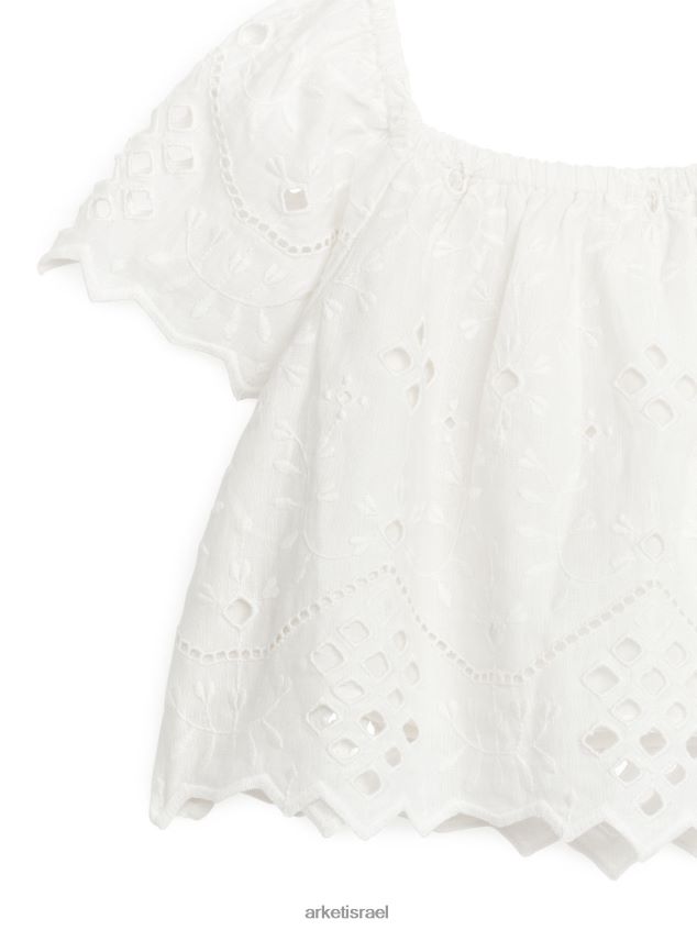 ARKET חולצת broderie anglaise לָבָן ילדים 4TL8F1456 הַלבָּשָׁה