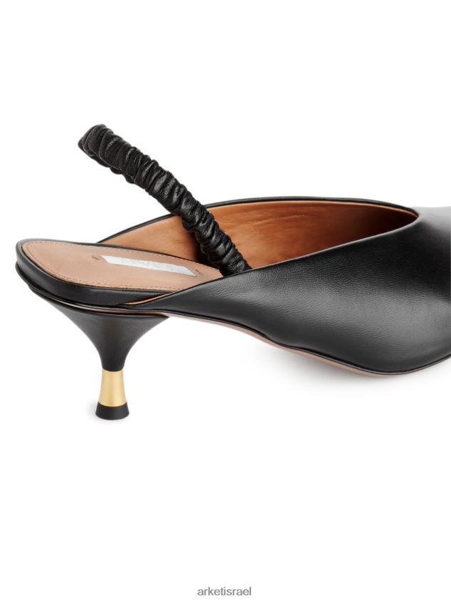 ARKET משאבות עור slingback שָׁחוֹר נָשִׁים 4TL8F698 הַנעָלָה