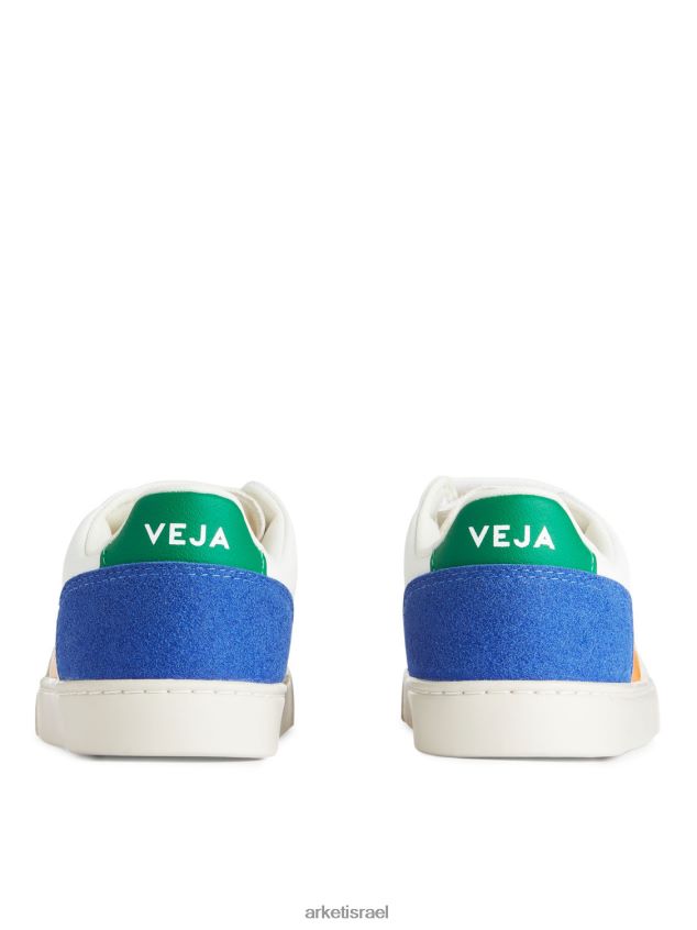 ARKET מאמני veja v-12 ג'וניור לבן/צהוב/כחול ילדים 4TL8F1409 הַנעָלָה